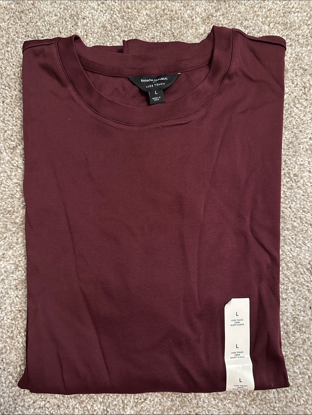 Banana Republic Luxe Touch Crew-Neck T-Shirt in Red NWT